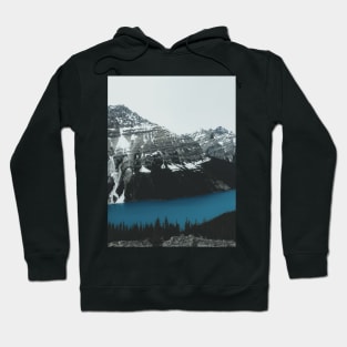 Nature, Blue, Landscape, Scandinavian, Nordic, Fashion print, Scandinavian art, Modern art, Wall art, Print, Minimalistic, Modern Hoodie